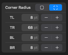 Individual Corner-Radius