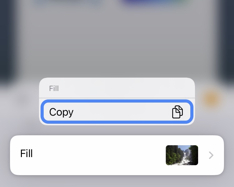 copy & paste a fill