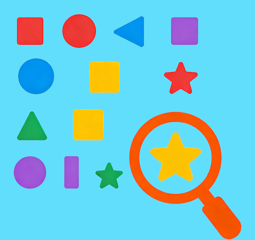 依赖形状来区分