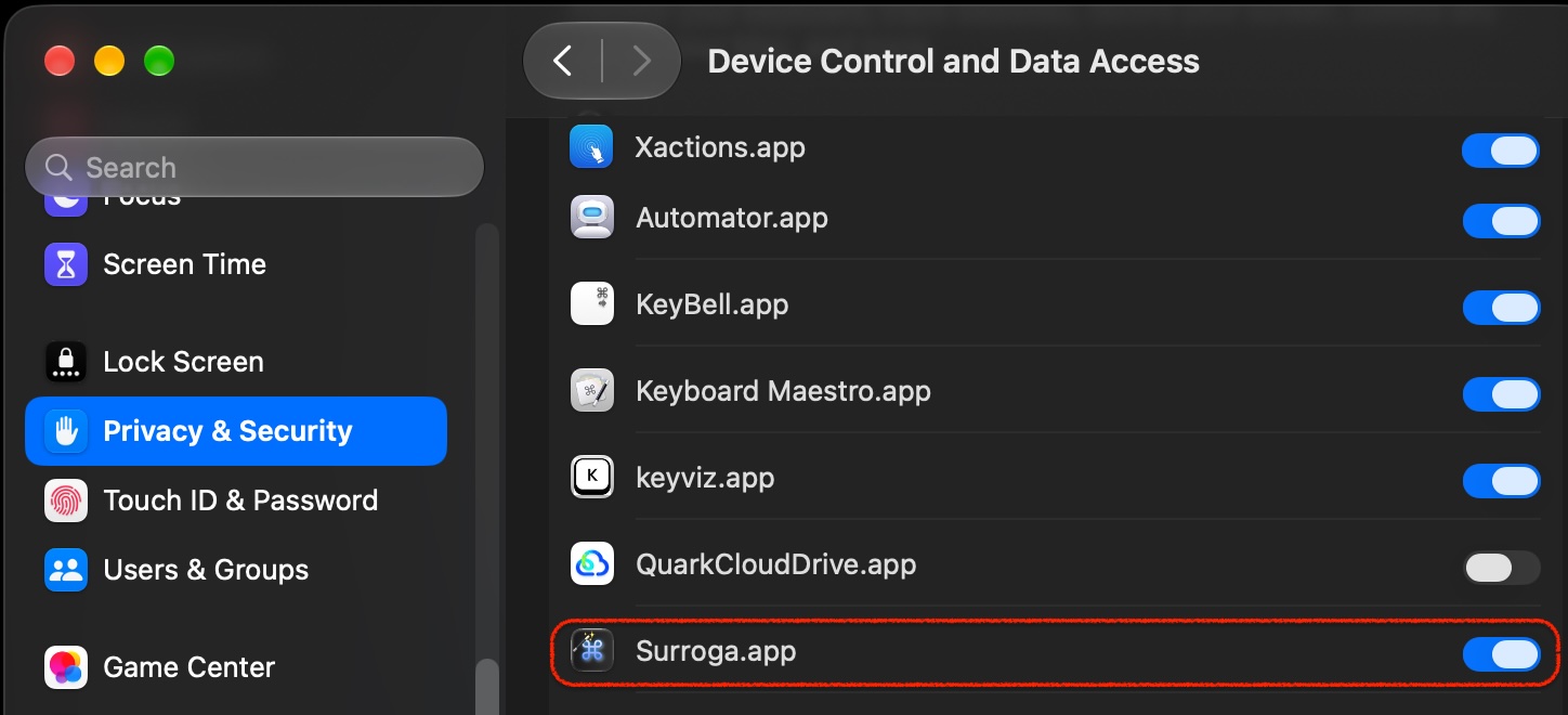 Device Control & Data Access